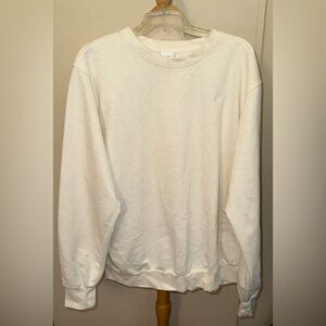 Nike Men's Off-White Crewneck Sweater L